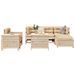 Salon de jardin 7 pcs bois de pin massif - Photo n°1