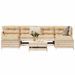 Salon de jardin 7 pcs bois de pin massif - Photo n°1