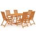 Salon de jardin 7 pcs Bois de teck massif 6 - Photo n°1