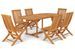 Salon de jardin 7 pcs Bois de teck massif - Photo n°1