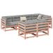 Salon de jardin 7 pcs bois massif sapin de douglas - Photo n°1