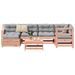 Salon de jardin 7 pcs bois massif sapin de douglas - Photo n°1