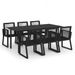 Salon de jardin 7 pcs Rotin PVC Noir - Photo n°1