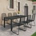 Salon de jardin 7 pcs Rotin PVC Noir - Photo n°1
