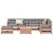 Salon de jardin 8 pcs avec coussins bois massif douglas - Photo n°1