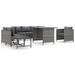 Salon de jardin 8 pcs avec coussins Résine tressée Gris 7 - Photo n°1