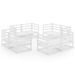 Salon de jardin 8 pcs Blanc Bois de pin massif 2 - Photo n°1