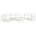Salon de jardin 8 pcs Blanc Bois de pin massif - Photo n°1