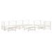 Salon de jardin 8 pcs Blanc Bois de pin massif - Photo n°1