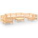 Salon de jardin 8 pcs Bois de pin massif 58 - Photo n°1
