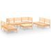 Salon de jardin 8 pcs Bois de pin massif 56 - Photo n°1