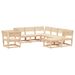 Salon de jardin 8 pcs Bois de pin massif - Photo n°1