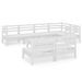 Salon de jardin 8 pcs Bois de pin massif Blanc 3 - Photo n°1