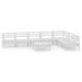 Salon de jardin 8 pcs Bois de pin massif Blanc 2 - Photo n°1