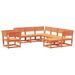 Salon de jardin 8 pcs marron bois de pin massif - Photo n°1