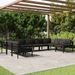 Salon de jardin 9 pcs avec coussins Aluminium Anthracite 2 - Photo n°1