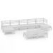 Salon de jardin 9 pcs Blanc Bois de pin massif 23 - Photo n°1