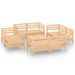 Salon de jardin 9 pcs Bois de pin massif 65 - Photo n°1