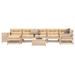 Salon de jardin 9 pcs bois de pin massif - Photo n°1
