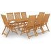 Salon de jardin 9 pcs Bois de teck massif - Photo n°1