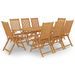 Salon de jardin 9 pcs Bois de teck massif 2 - Photo n°1