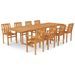 Salon de jardin 9 pcs Bois de teck massif - Photo n°2