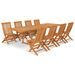 Salon de jardin 9 pcs Bois de teck massif - Photo n°2