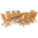 Salon de jardin 9 pcs Bois de teck massif - Photo n°2