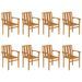 Salon de jardin 9 pcs Bois de teck massif - Photo n°7