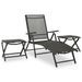 Salon de jardin 9 pcs Noir et anthracite - Photo n°4