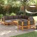 Salon de jardin avec coussins 10 pcs bois d'acacia solide - Photo n°1