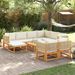 Salon de jardin avec coussins 10 pcs bois d'acacia solide - Photo n°1