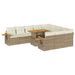 Salon de jardin avec coussins 10pcs beige résine tressée acacia - Photo n°1