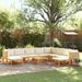 Salon de jardin avec coussins 11 pcs bois massif d'acacia - Photo n°1