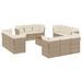 Salon de jardin avec coussins 13 pcs beige résine tressée - Photo n°1