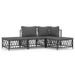 Salon de jardin avec coussins 4 pcs anthracite acier - Photo n°1