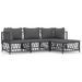 Salon de jardin avec coussins 4 pcs anthracite acier - Photo n°1