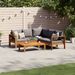 Salon de jardin avec coussins 4 pcs bois d'acacia massif - Photo n°2