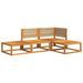 Salon de jardin avec coussins 4 pcs bois d'acacia massif - Photo n°3