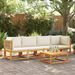 Salon de jardin avec coussins 4 pcs bois d'acacia massif - Photo n°1