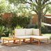 Salon de jardin avec coussins 4 pcs bois d'acacia massif - Photo n°1