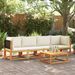 Salon de jardin avec coussins 4 pcs bois d'acacia massif - Photo n°1