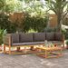 Salon de jardin avec coussins 4 pcs bois d'acacia massif - Photo n°1