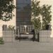 Salon de jardin avec coussins 4 pcs résine tressée gris - Photo n°1