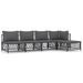 Salon de jardin avec coussins 5 pcs anthracite acier - Photo n°1