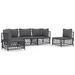 Salon de jardin avec coussins 5 pcs anthracite acier - Photo n°1