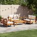 Salon de jardin avec coussins 5 pcs Bois d'acacia solide - Photo n°2