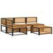 Salon de jardin avec coussins 5 pcs Bois d'acacia solide - Photo n°3