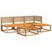 Salon de jardin avec coussins 5 pcs Bois d'acacia solide - Photo n°3