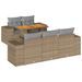 Salon de jardin avec coussins 6 pcs beige résine tressée - Photo n°1